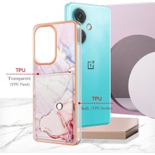 Mellow Shop Oneplus Nord Ce 3 Mermer Yumuşak Tpu Tampon Ince Cüzdan Kart Yuvaları Için Kılıf (Yurt Dışından)