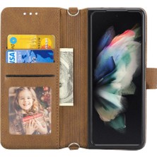 Mellow Shop Samsung Galaxy Z Için Flip Case 5 3 5g Cüzdan Kılıf Kickstand Manyetik Pu (Yurt Dışından)