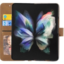 Mellow Shop Samsung Galaxy Z Için Flip Case 5 3 5g Cüzdan Kılıf Kickstand Manyetik Pu (Yurt Dışından)