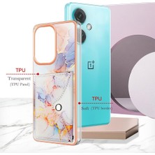 Mellow Shop Oneplus Nord Ce 3 Mermer Yumuşak Tpu Tampon Ince Cüzdan Kart Yuvaları Için Kılıf (Yurt Dışından)