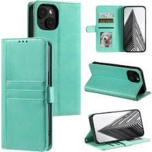 Mellow Shop Iphone 15 Için Flip Case Pu Deri Kickstand Cüzdan 6 Kart Yuvaları (Yurt Dışından)