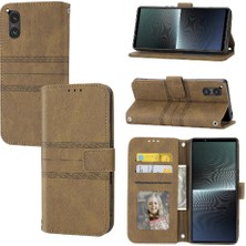 Mellow Shop Sony Xperia 5 V Manyetik Kapatma Darbeye Koruyucu Pu Için Flip Case (Yurt Dışından)