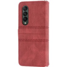 Mellow Shop Samsung Galaxy Z Için Flip Case 5 3 5g Cüzdan Kılıf Kickstand Manyetik Pu (Yurt Dışından)