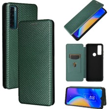 Mellow Shop Tcl 20SE Tam Koruma Kartı Ekleme Deri Folio Flip Case Için Kılıf (Yurt Dışından)