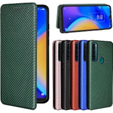 Mellow Shop Tcl 20SE Tam Koruma Kartı Ekleme Deri Folio Flip Case Için Kılıf (Yurt Dışından)