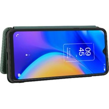 Mellow Shop Tcl 20SE Tam Koruma Kartı Ekleme Deri Folio Flip Case Için Kılıf (Yurt Dışından)