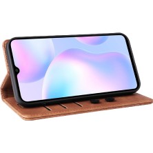 Mellow Shop Xiaomi Redmi 9A Için Flip Case Deri Kılıf Darbeye Cüzdan Basit Flip (Yurt Dışından)