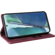 Mellow Shop Samsung Galaxy A03S Deri Kılıf Için Flip Case Basit Iş Kapak Çevirin (Yurt Dışından)