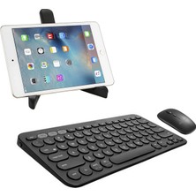 Microcase Apple iPad Air 13 2024 Tablet Için Bluetooth Klavye + Mouse + Tablet Standı