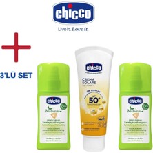 Chicco Güneş Kremi Spf 50+ 75 Ml+Tazeleyici ve Koruyucu Sprey 3'lü Set  2 Adet Tazeleyici+1 Adet Güneş kremi