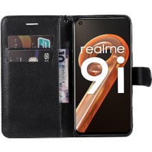 YH Market Kart Yuvası ile REALME9I Için Flip Case Yüksek Kalite Deri Klasik Katı (Yurt Dışından)