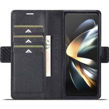 YH Market Samsung Galaxy Z Fold6 5g Manyetik Karbon Fiber Kart ile Flip Case (Yurt Dışından)