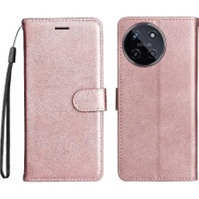 YH Market Realme 11 Için Flip Case 4g Klasik Düz Renk ile Yüksek Kaliteli Deri (Yurt Dışından)