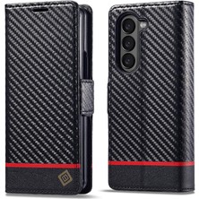 YH Market Samsung Galaxy Için Kılıf Z Case 6 5g Deri Folio Flip Case Tam Kart (Yurt Dışından)