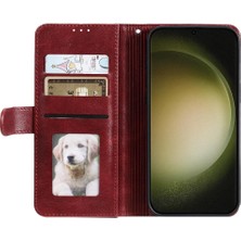 YH Market Samsung Galaxy S23 Için Flip Case Ultra 6 Kart Yuvaları Kickstand Pu Deri (Yurt Dışından)