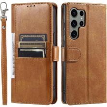 YH Market Samsung Galaxy S23 Için Flip Case Ultra 6 Kart Yuvaları Kickstand Pu Deri (Yurt Dışından)