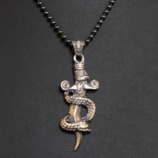 Emren Jewelry 925 Ayar Gümüş Yılanlı Kılıç Erkek Kolye