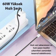 Polham Hc Süper Hızlı 60W 1 Metre Type C To Type C Şarj Kablosu, Iphone 15 Serisi Ile Uyumlu Kablo