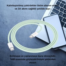 Polham Hc Süper Hızlı 60W 1 Metre Type C To Type C Şarj Kablosu, Iphone 15 Serisi Ile Uyumlu Kablo