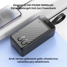 Polham Hc 22.5W 60.000MAH Ultra Yüksek Powerbank, LED Işıklı, Süper Hızlı, Dijital Göstergeli Powerbank