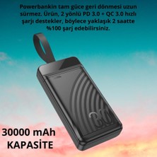 Polham Hc 22.5W 30.000MAH Powerbank, LED Işıklı, Süper Hızlı, Dijital Göstergeli Powerbank, Yüksek Kapasiteli