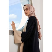 Melodi Scarf Kadın Tesettür Medine Ipeği Şal Sütlü Kahve
