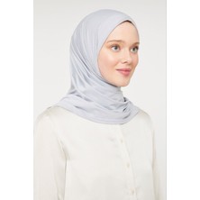 Melodi Scarf Kadın Tesettür Pratik Hijab Şal Açık Gri