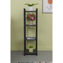 Cmkstore Metal Ahşap Dekoratif Çok Amaçlı Raf 4 Katlı Banyo Mutfak Rafı Çiçeklik Organizer - Bendir