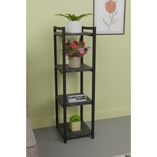 Cmkstore Metal Ahşap Dekoratif Çok Amaçlı Raf 4 Katlı Banyo Mutfak Rafı Çiçeklik Organizer - Bendir