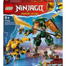 LEGO  Ninjago Lloyd ve Arin'in Ninja Ekibi Robotları 71794 - 9 Yaş ve Üzeri İçin Çocuklar İçin 2 Savaş Mekanizması İçeren Yaratıcı Oyuncak Yapım Seti (764 Parça)