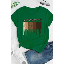 Only Trendwear  Unisex Leopar Kalp Baskılı Oversize T-Shirt