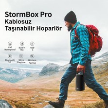 Tribit BTS31 Stormbox Pro 24W 24 Saat Oynatma Süresi IP67 Su Geçirmez Taşınabilir Tws Bluetooth Hoparlör Siyah