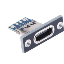 Robiz USB 3.1 Type C Panel Montaj Dişi Soket 4 Pin Smd Lehimlenebilir Padler Konnektör Telefon Şarj Board