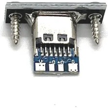 Robiz USB 3.1 Type C Panel Montaj Dişi Soket 4 Pin Smd Lehimlenebilir Padler Konnektör Telefon Şarj Board