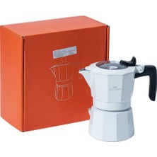 Tekno Trust Paslanmaz Çelik Kahve Potu Moka Pot 150 ml 2 Cup Beyaz 100-199 ml