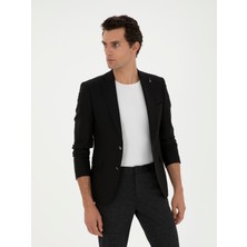Cacharel Erkek Siyah Slim Fit Blazer Ceket 50293944-VR046