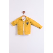 Pollito Erkek Çocuk Mevsimlik Pamuklu Tiger Nakışlı Gömlek Tişört 2'li Takım