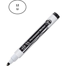 Toptan Bulurum Mas Permanent Marker 9175 - Yuvarlak Uç - Siyah 12 Li