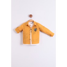 Pollito Erkek Çocuk Mevsimlik Pamuklu Tiger Nakışlı Gömlek Tişört 2'li Takım