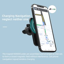 360 Rotasyon 15W  Magsafe Kablosuz Şarj Oto Araç Içi Telefon Tutucu  Hızlı Şarj Manyetik Tutucu