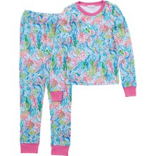 Babies Design Store Lilly Pulitzer Mermaid Cove Organik Kız Çocuk Pijama Takımı