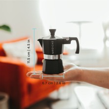 Tekno Trust Siyah Milano Moka Pot Siyah 1 Cup 45 ml