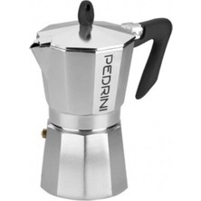 Tekno Trust Alüminyum Aluminyum Moka Pot 6 Cups - Manuel Kahve Demleyici 6 Kupa Gri