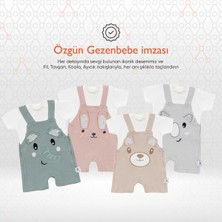 Gezenbebe Hero Kısa Kol Bebek T-Shirt & Nakışlı Salopet Seti Elephant