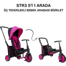 SmarTrike STR3 Plus 5’i 1 Arada Modüler Katlanabilir Bebek Arabası ve Üç Tekerlekli Bebek Bisikleti - Pink