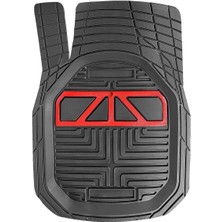 Sare Tuning 1981-1989 Renault Brodway Uyumlu Krom Kırmızı Siyah Oto Paspas Takımı Dayanıklı Malzeme