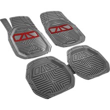 Sare Tuning Honda City 2006-2008 Araca Uyumlu Krom Kırmızı Derin Havuzlu Siyah Oto Paspas Takımı