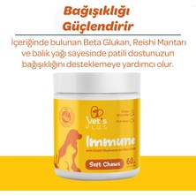 Vet's Plus Immune Çiğnenebilir Tablet 60'lı (Kedi ve Köpekler için Immune Bağışıklığı Destekleyici)