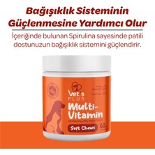 Vet's Plus Multivitamin Çiğnenebilir Tablet 60'lı (Kedi ve Köpekler için Spirulinalı Multivitamin)