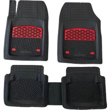 Sare Tuning Toyota Corolla 2000-2006 Araca Uyumlu Krom Kırmızı Derin Havuzlu Siyah Oto Paspas Takımı